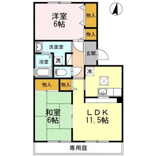 ニューハピニスB棟【1階】の間取り