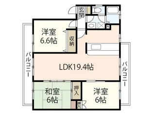 サンビレッジ江並【1階】の間取り