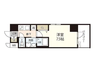 S-RESIDENCE表町【14階】の間取り