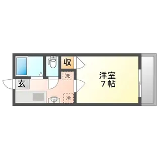 アルソーレ城北 壱番館 弐番館【2階】の間取り
