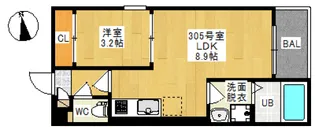 REGALEST 平井【3階】の間取り