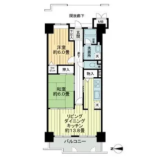 サーパス東古松通り【10階】の間取り