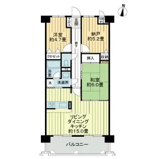 ライオンズマンション野田公園【2階】の間取り