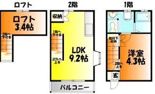 センターフィールド湊の間取り
