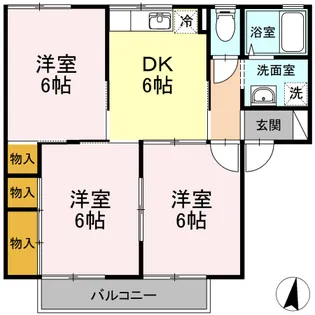 シャトル春水 C棟【2階】の間取り