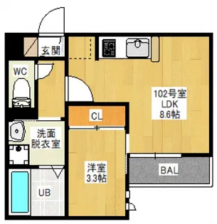 GRANDTIC ETERNALLY【1階】の間取り
