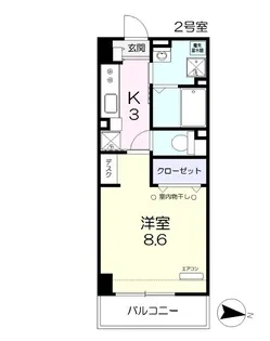 8Leaf大元【6階】の間取り