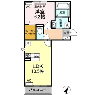 クリエ【2階】の間取り