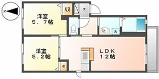 カーサ・メデーヌ【2階】の間取り