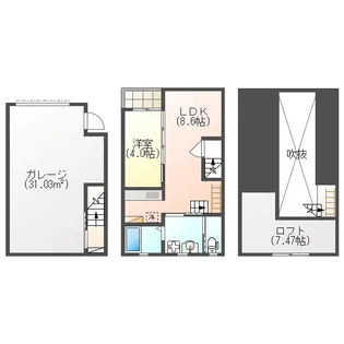 Casa Garageの間取り