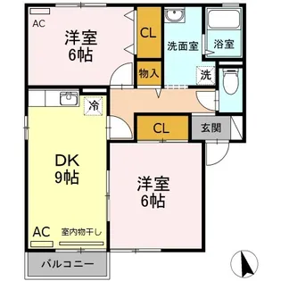 第3エバーグリーン【2階】の間取り