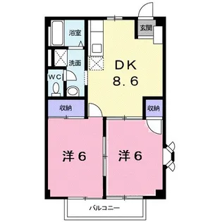 シーサイドメゾン十禅寺A【2階】の間取り