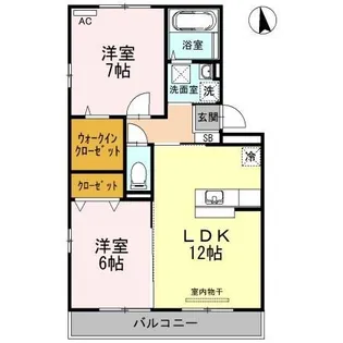 サンクレイドル下中野【3階】の間取り