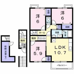 ヌーベル【2階】の間取り