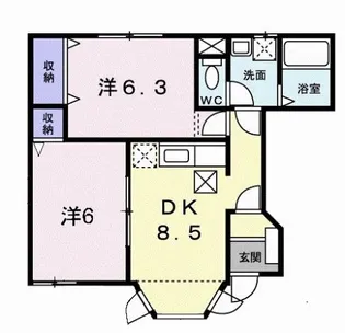アミティエA【1階】の間取り