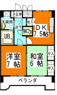 サニークレスト清水【2階】の間取り