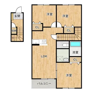 ストーリア小山Ⅰ【204号室】の間取り