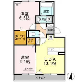 アビテ ボナール【2階】の間取り