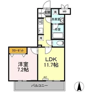 WHITE BIRCH【1階】の間取り