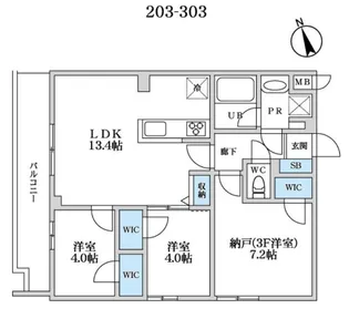 S−RESIDENCE富士見ヶ丘afford【3階】の間取り