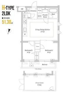 Dear WAN Court 氷川台【201号室】の間取り
