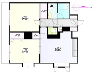 スカイパレス光が丘A棟【1階】の間取り