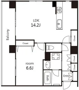 オーパスレジデンス吉祥寺【2階】の間取り