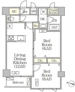 ORSUS志村坂上【5階】の間取り