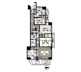 板橋仲宿パーク・ホームズ【1408号室】の間取り