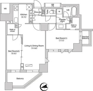エミリブ石神井公園【14階】の間取り