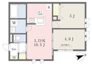 パークサイドコンフォート【101号室】の間取り