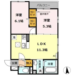 ウィンダムSK【3階】の間取り