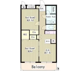 サンヴィラージュ三鷹【2階】の間取り