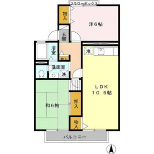 ドミールK B【2階】の間取り