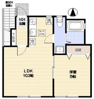 ミューレン【1階】の間取り