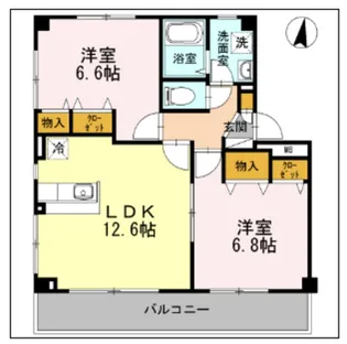ドエルモトハシクレール【2階】の間取り