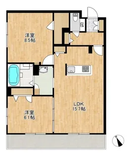 グレイスタイム三鷹【1階】の間取り