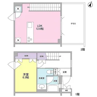 Arte 哲学堂【1階】の間取り