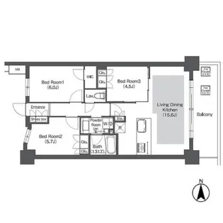 コンフォリア成増グリーンサイド【9階】の間取り