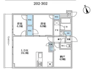 S−RESIDENCE富士見ヶ丘afford【2階】の間取り