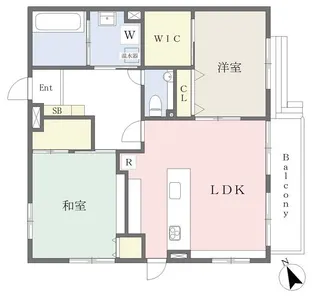 グリーンコート北町【105号室】の間取り