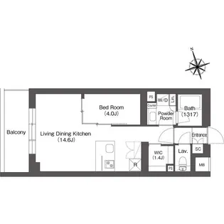ルーウェ東大泉【4階】の間取り