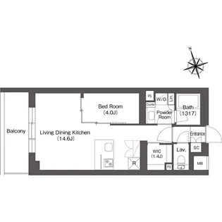 ルーウェ東大泉【4階】の間取り