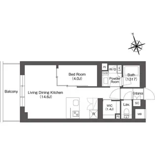 ルーウェ東大泉【6階】の間取り