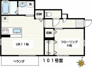 メゾンカテリーナA【1階】の間取り