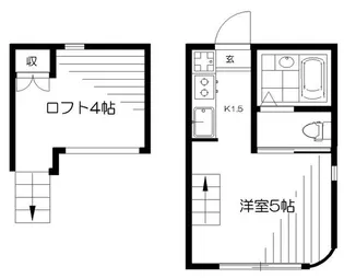 アミューズ新井【201号室】の間取り