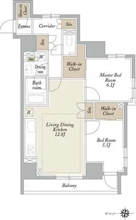 KDXレジデンス三鷹【11階】の間取り