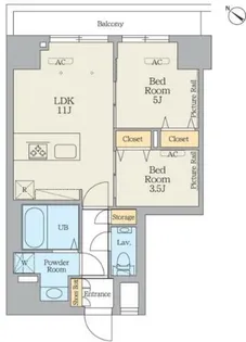 クレストコート江古田【4階】の間取り