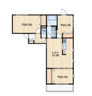 KUハイム【305号室】の間取り