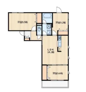 KUハイム【205号室】の間取り